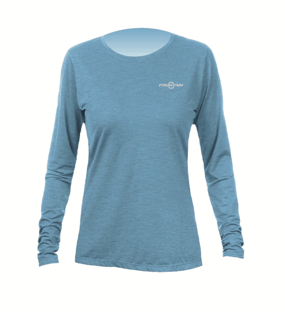 Fountain Women's UPF Dri Fit Long Sleeve Shirt - Blue Seas